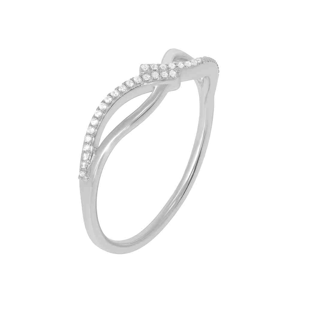 Diamond Infinity Ribbon Promise Ring LR11424A